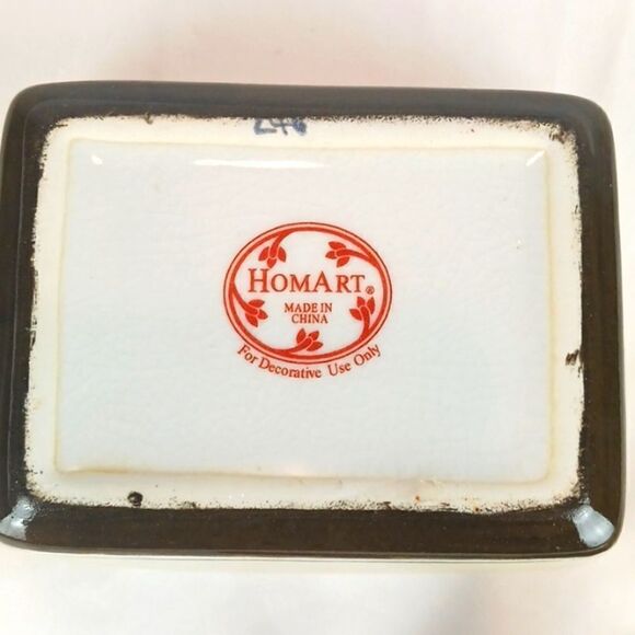Post & Quill porcelain lidded box by Homart - Picture 7 of 10